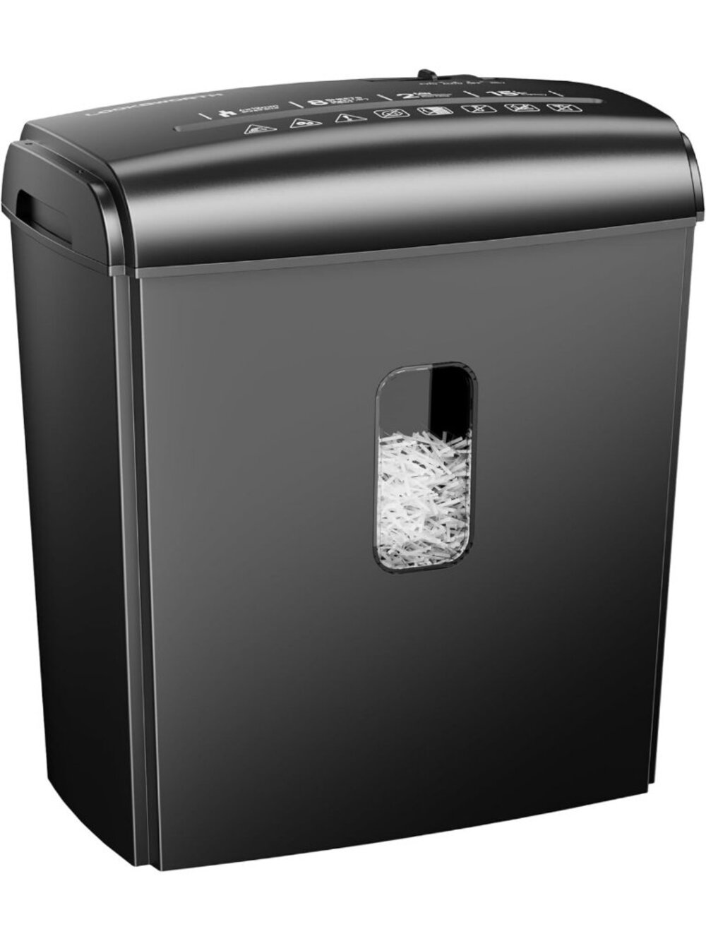 Compact Micro-Cut Shredder for Home Office, 8-Sheet Capacity, 4-Gallon Bin, High